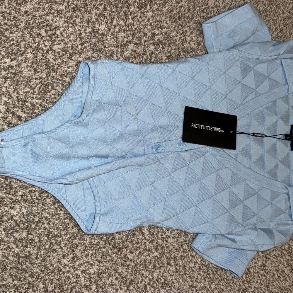 PrettyLittleThing Sky Bodysuit Shirt